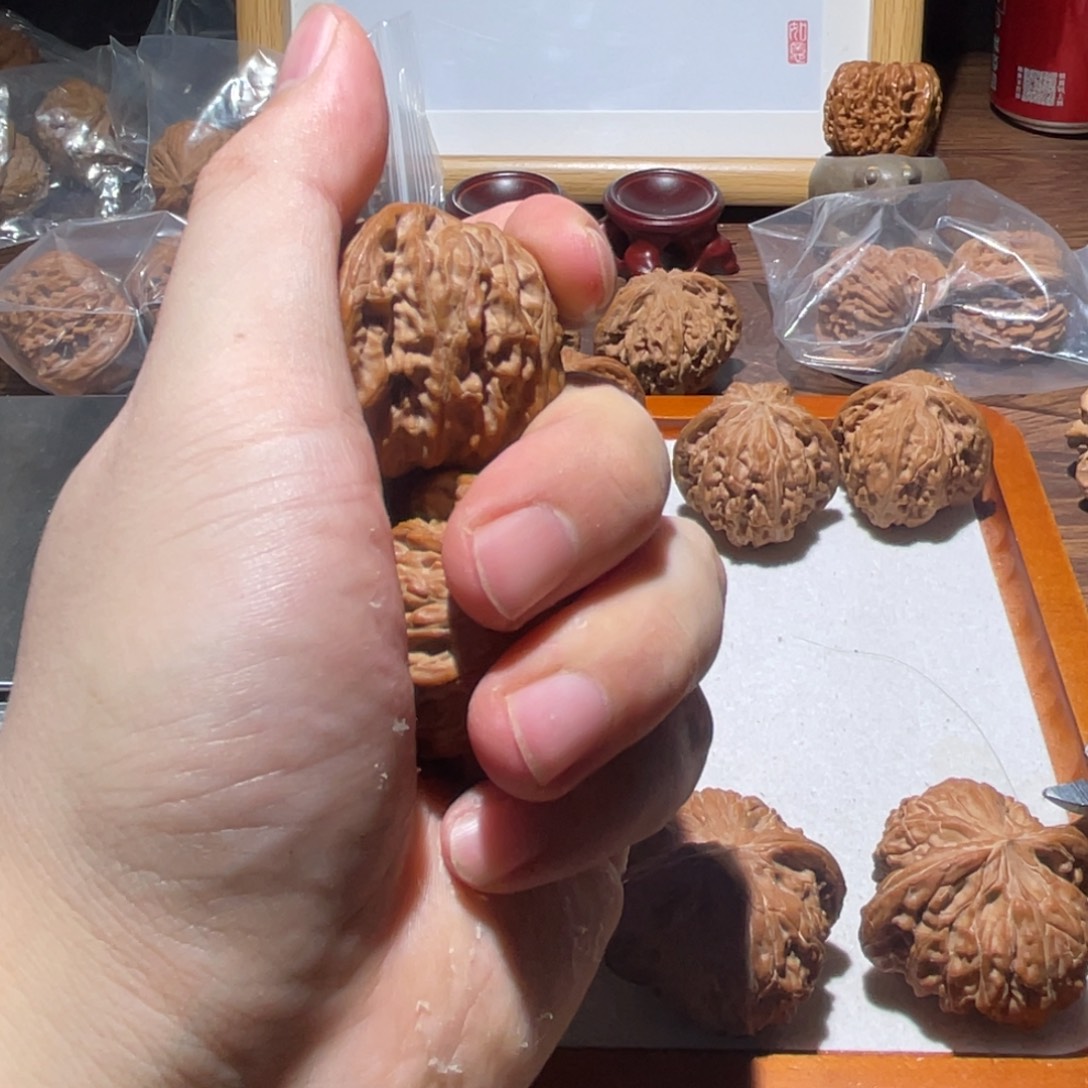 浩***咪把件文玩核桃40全品磨盘