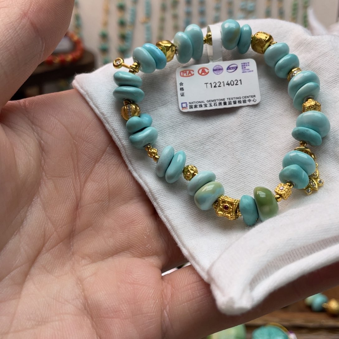 绿松石手链银S925镶嵌