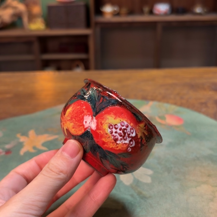 柴烧纯手工手绘陶瓷