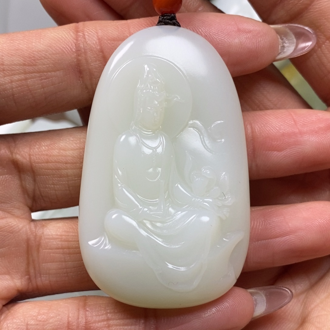 和田玉挂件未镶嵌前*