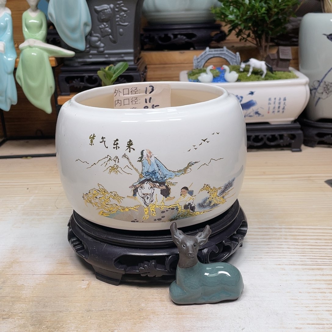 紫砂花盆陶瓷艺术艺术花盆