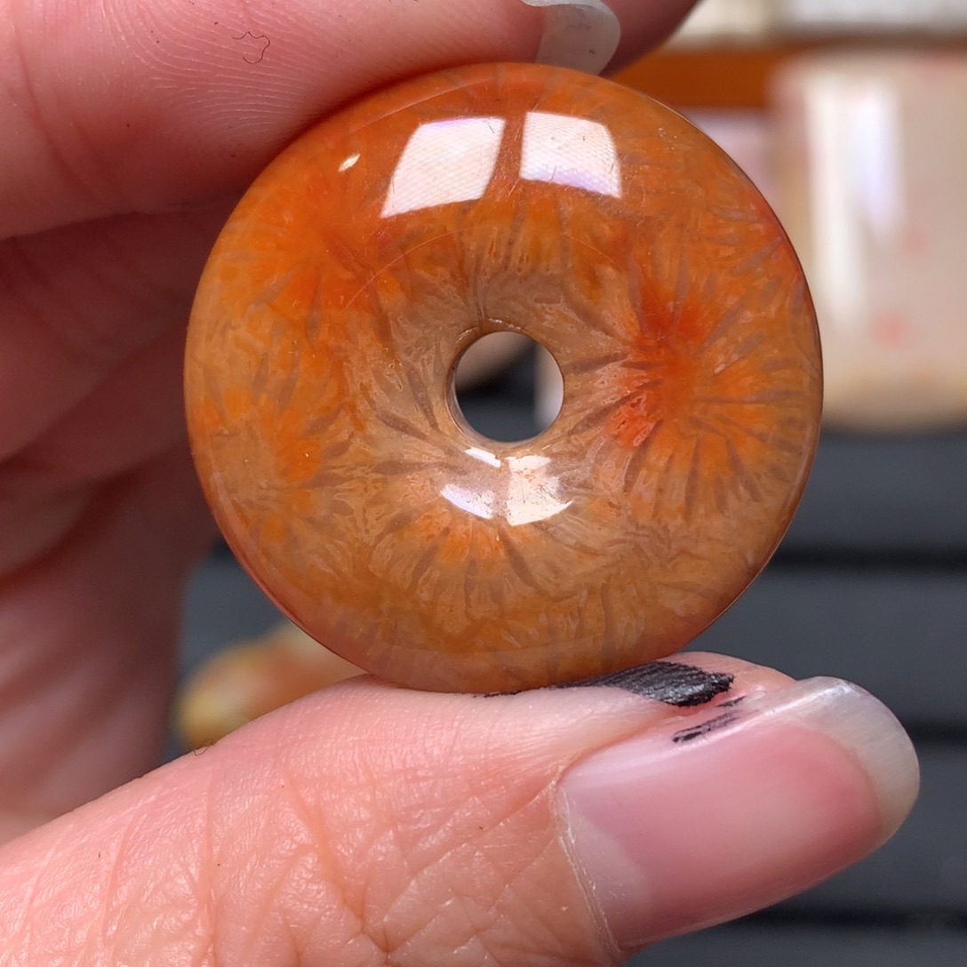 *****硅化玉未镶嵌吊坠无事牌手排平安扣