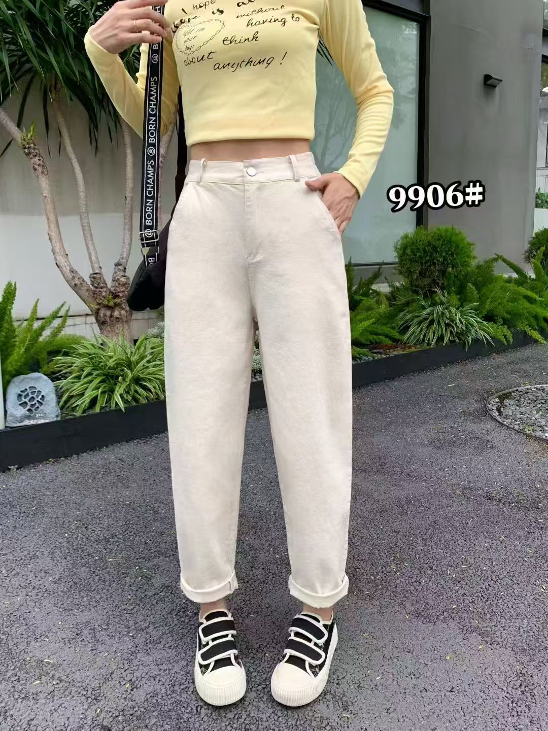 9906水洗棉哈伦裤