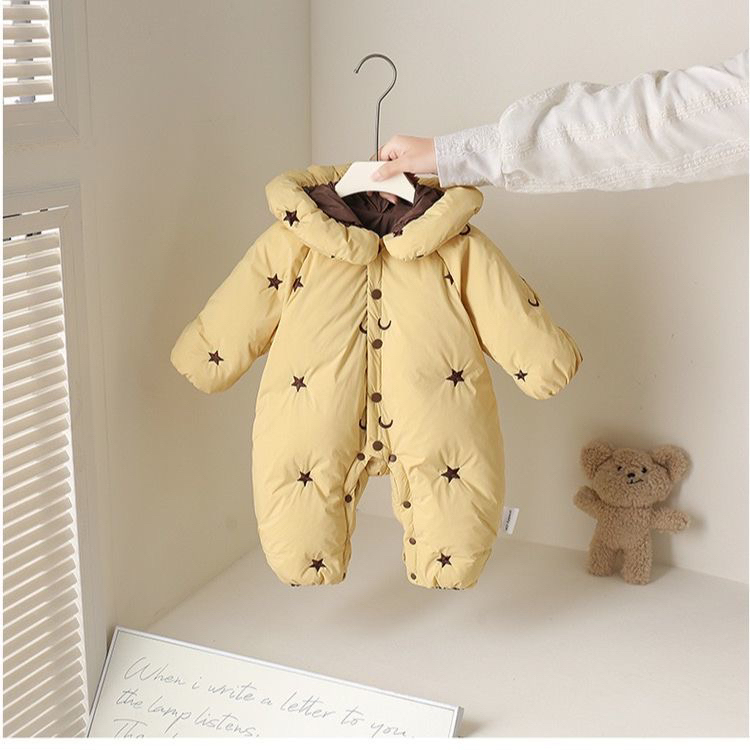 婴儿衣服冬季棉服保暖宝宝连体衣冬装超萌棉衣幼儿冬款夹棉外出服