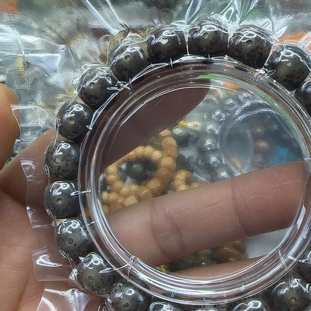 ٩***۶手串星月菩提213殿堂黑冰星月11×10单圈