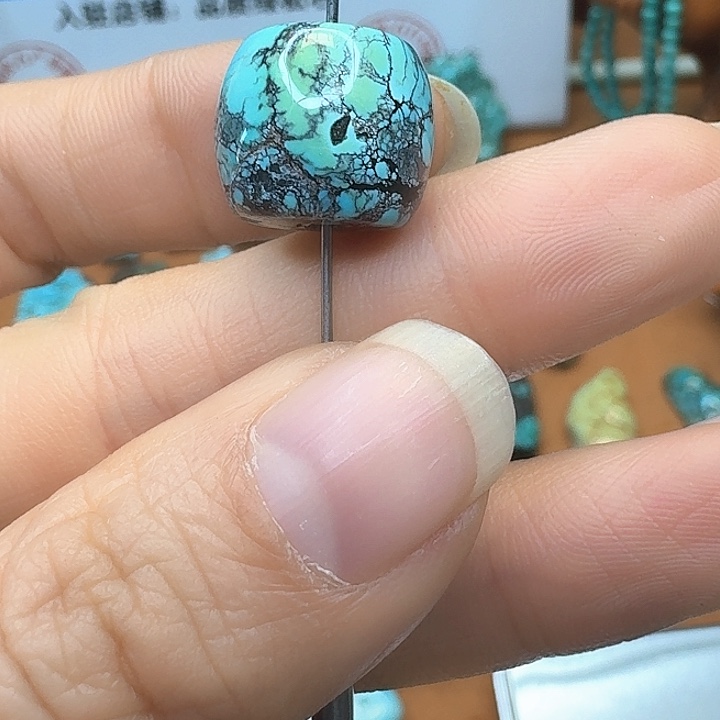 未镶嵌绿松石墩子微瑕