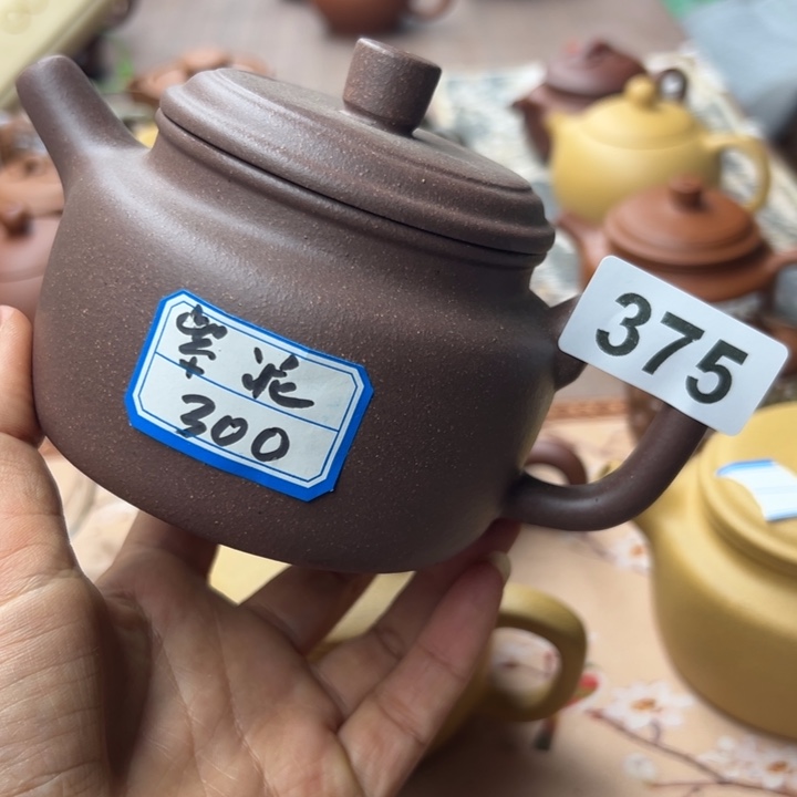 紫砂茶壶紫泥半手300
