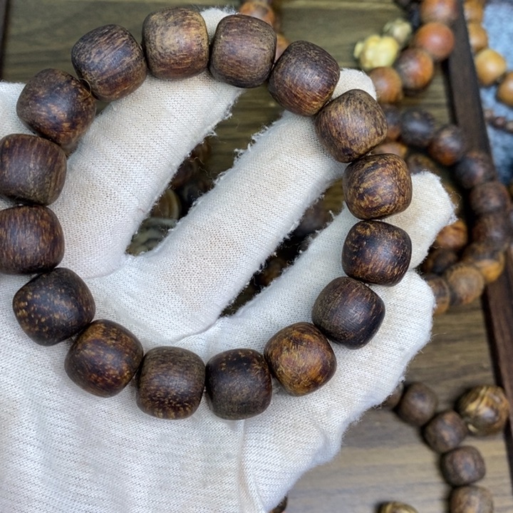 贡木手串/手链13/14墨绿龙鳞