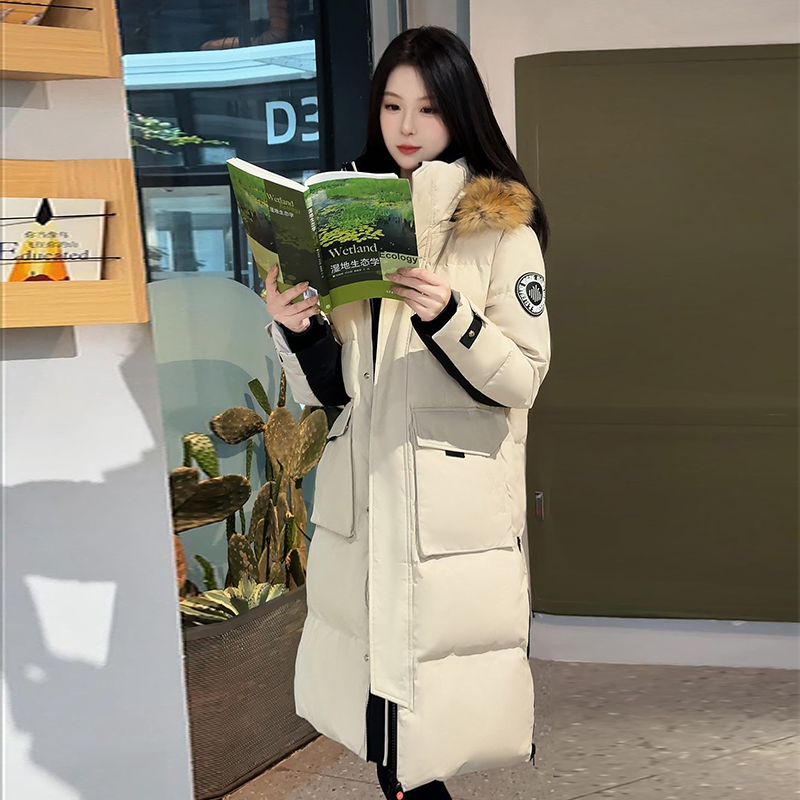 95绒！大毛领爆款时尚保暖长款羽绒服31839