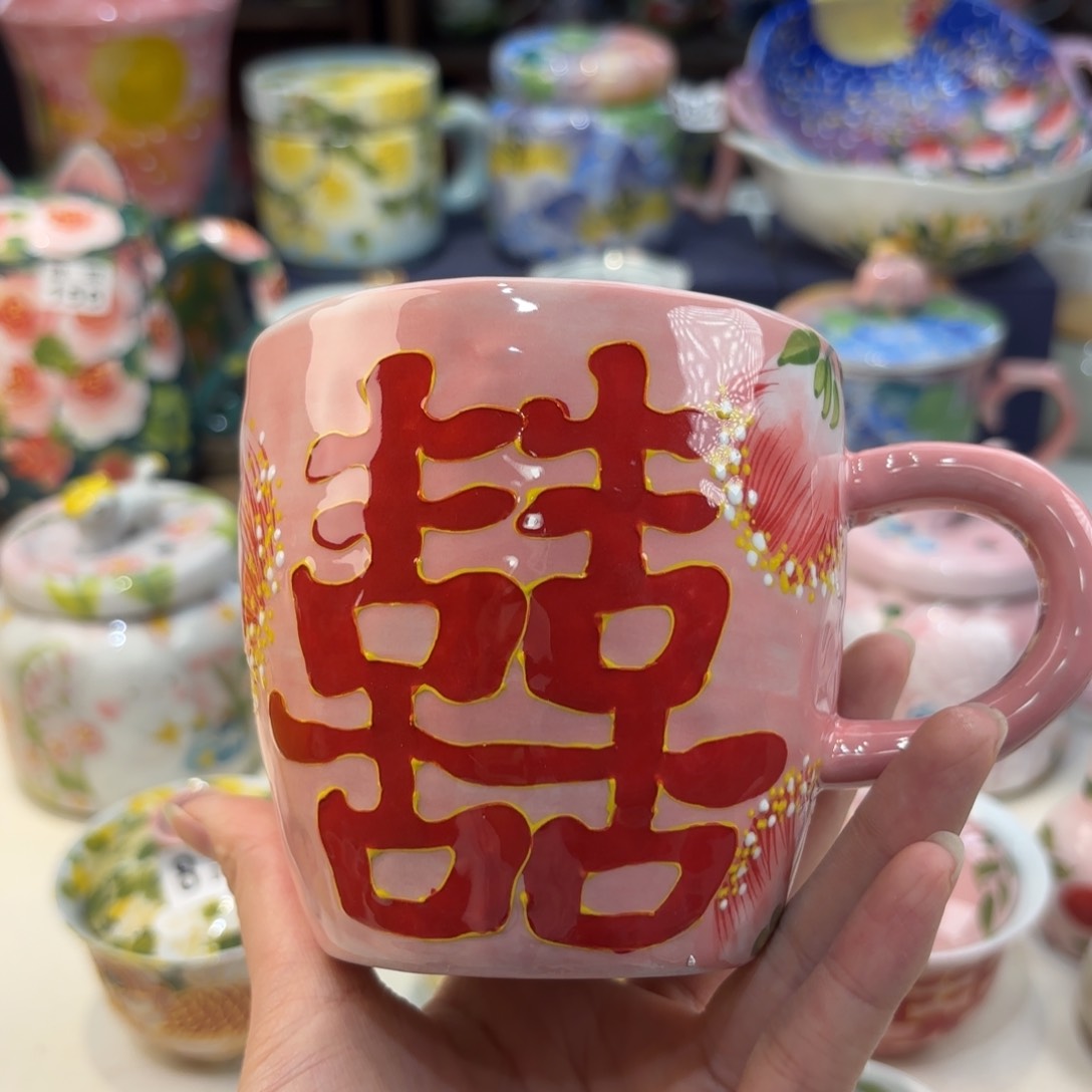 瓷片景德镇手绘高温釉下彩陶瓷茶具