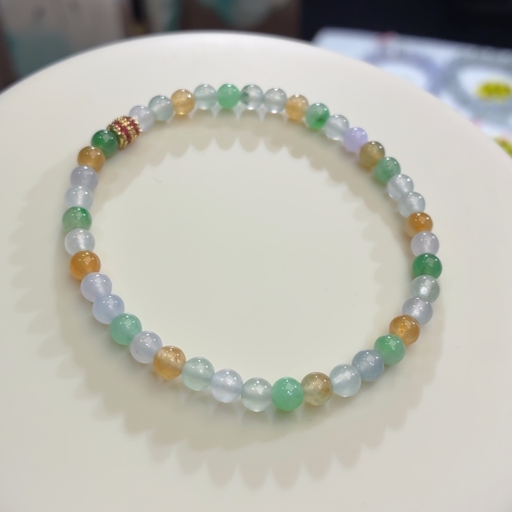 翡翠未镶嵌手链冰胶等糖果卡4.5