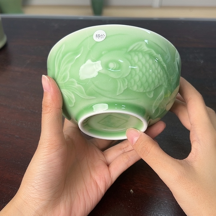 龙泉云间青瓷小米茶器