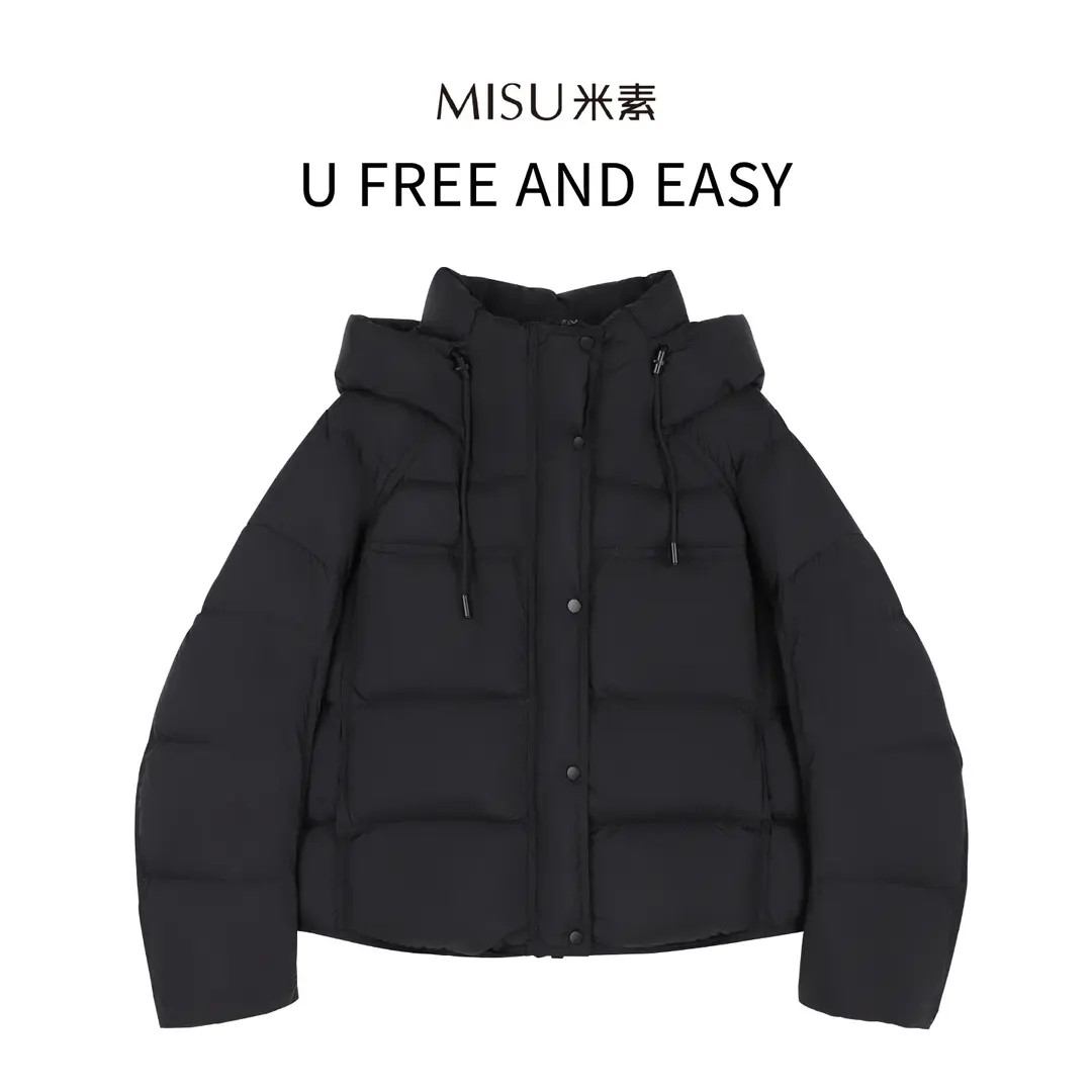 【90白鹅绒】MISU米素时尚保暖简约短款气质鹅绒服125D685
