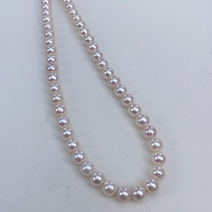 淡水珍珠银S925镶嵌颈饰6-7无核炫彩极强光