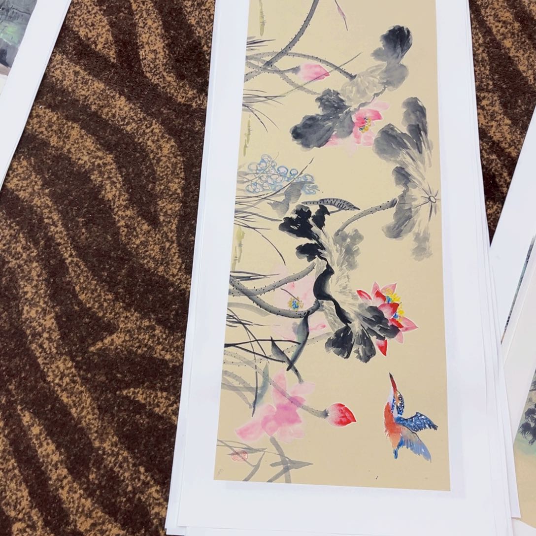 国画河****斗绘画和书法作品