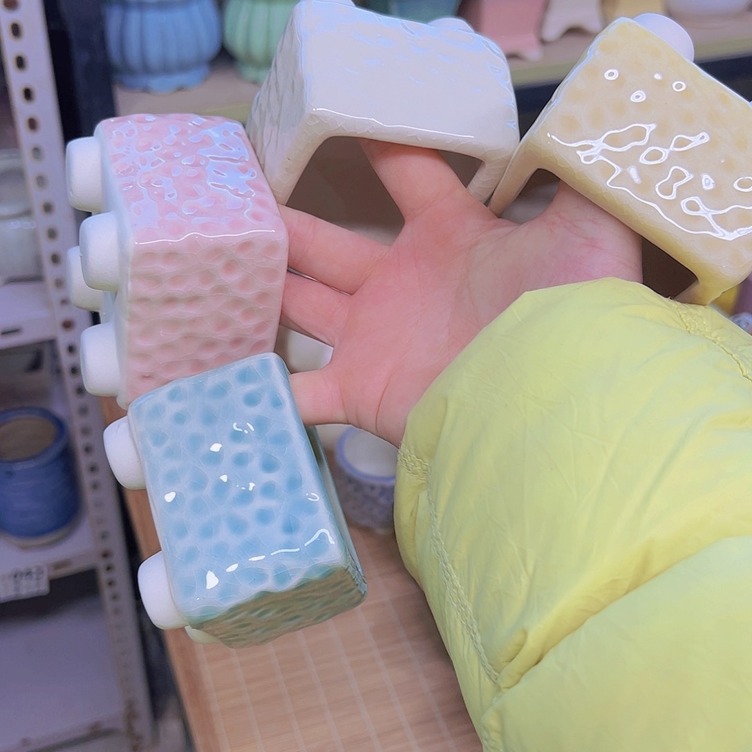 红陶陶瓷花盆当场12包邮