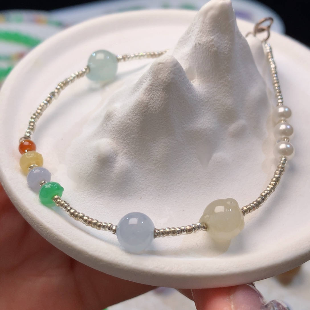 翡翠散珠冰种珠珠 毛货