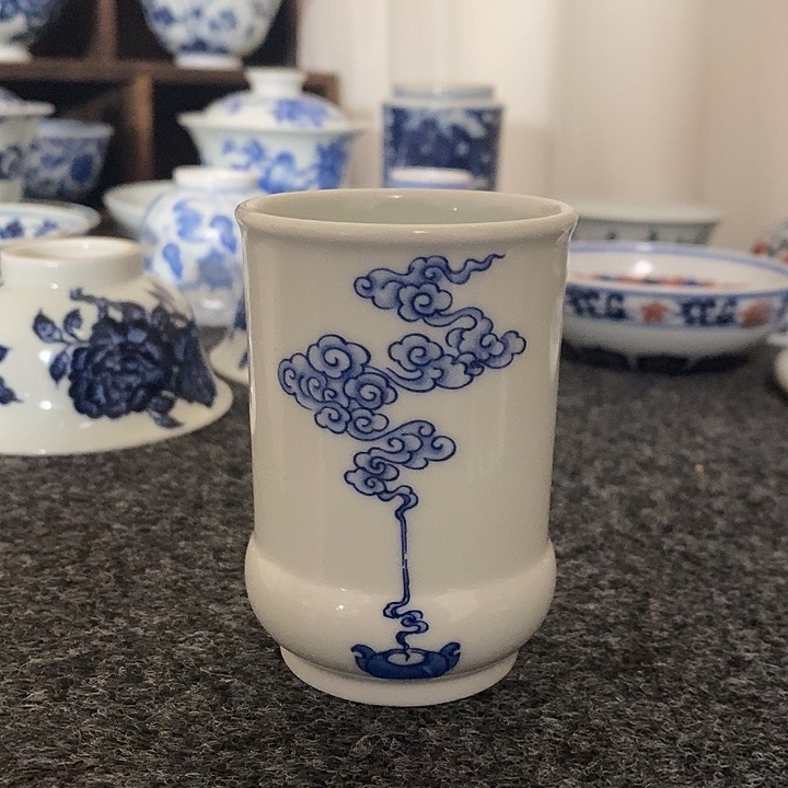 瓷【至坤承器】祥云闻香杯