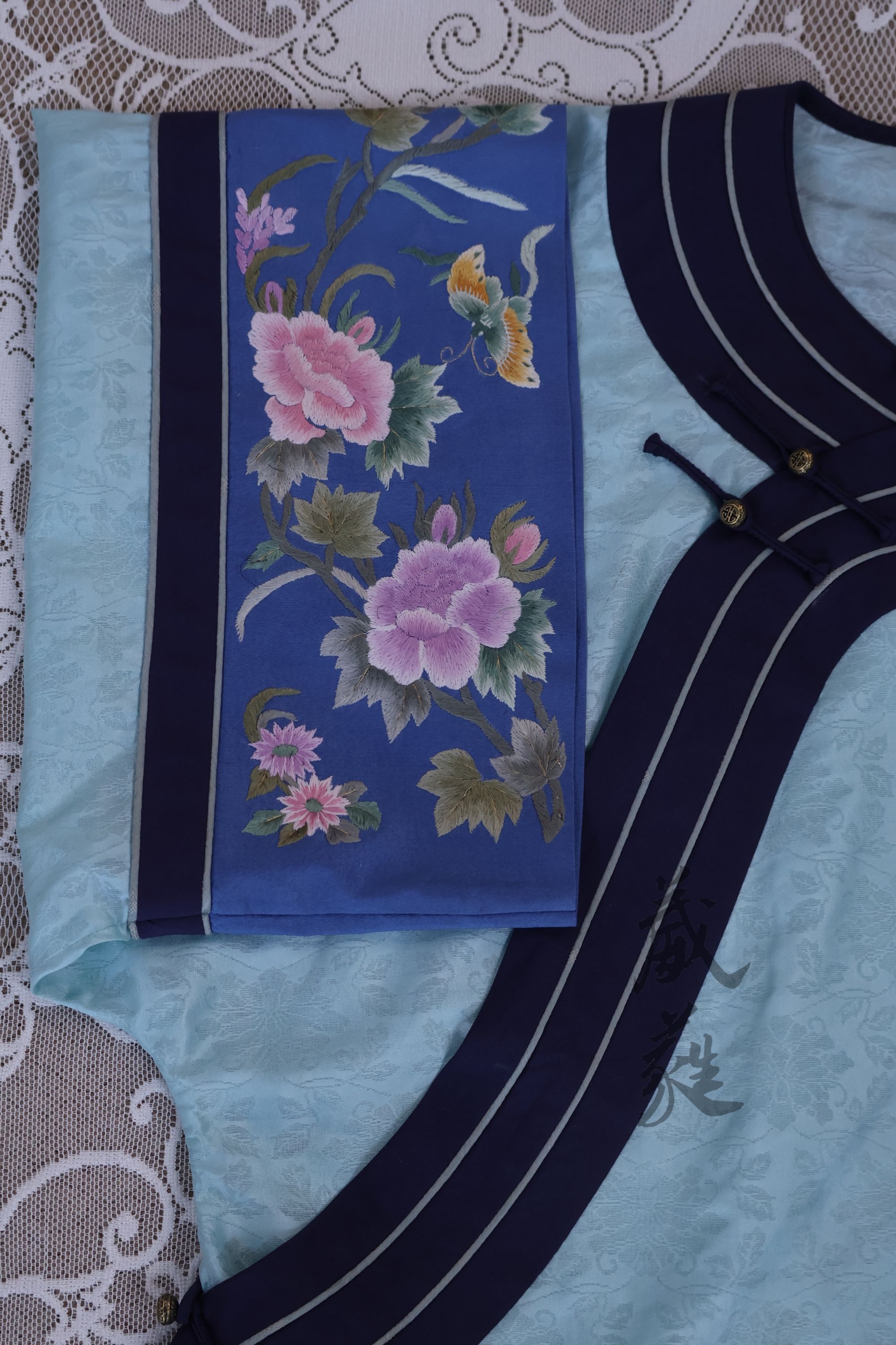 【澜月】葳蕤国风中式服装圆领斜襟上衣（胸围120，衣长64）