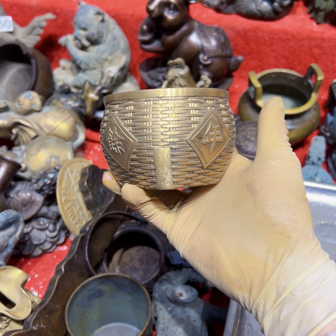 黄铜摆件，文房摆件