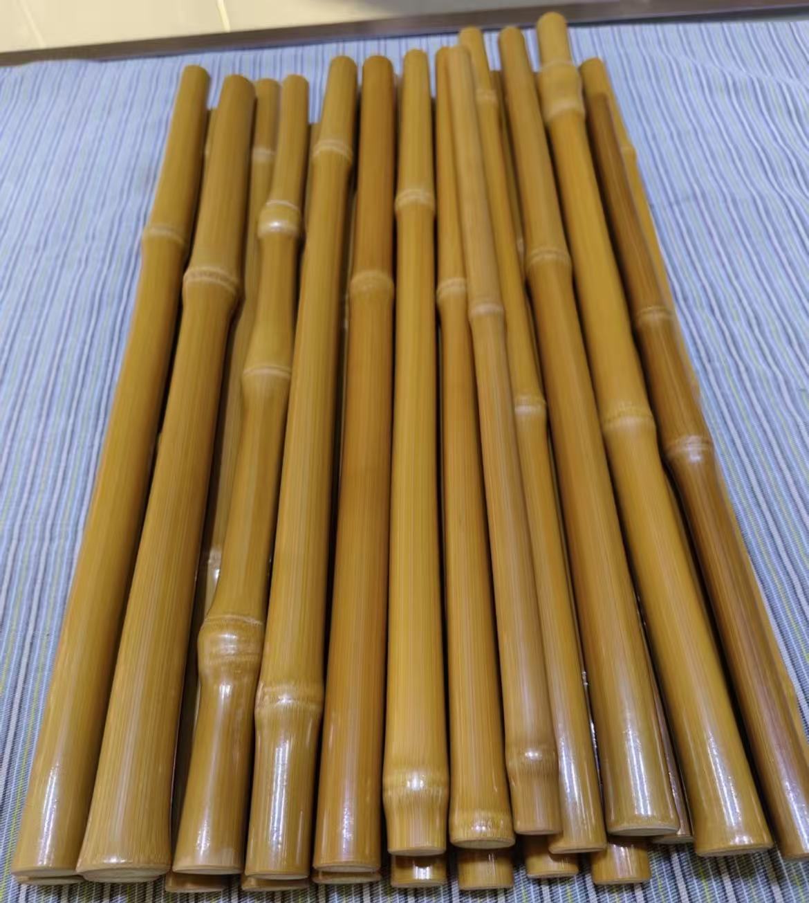 实心玉竹手持手把件手工艺于谦同款