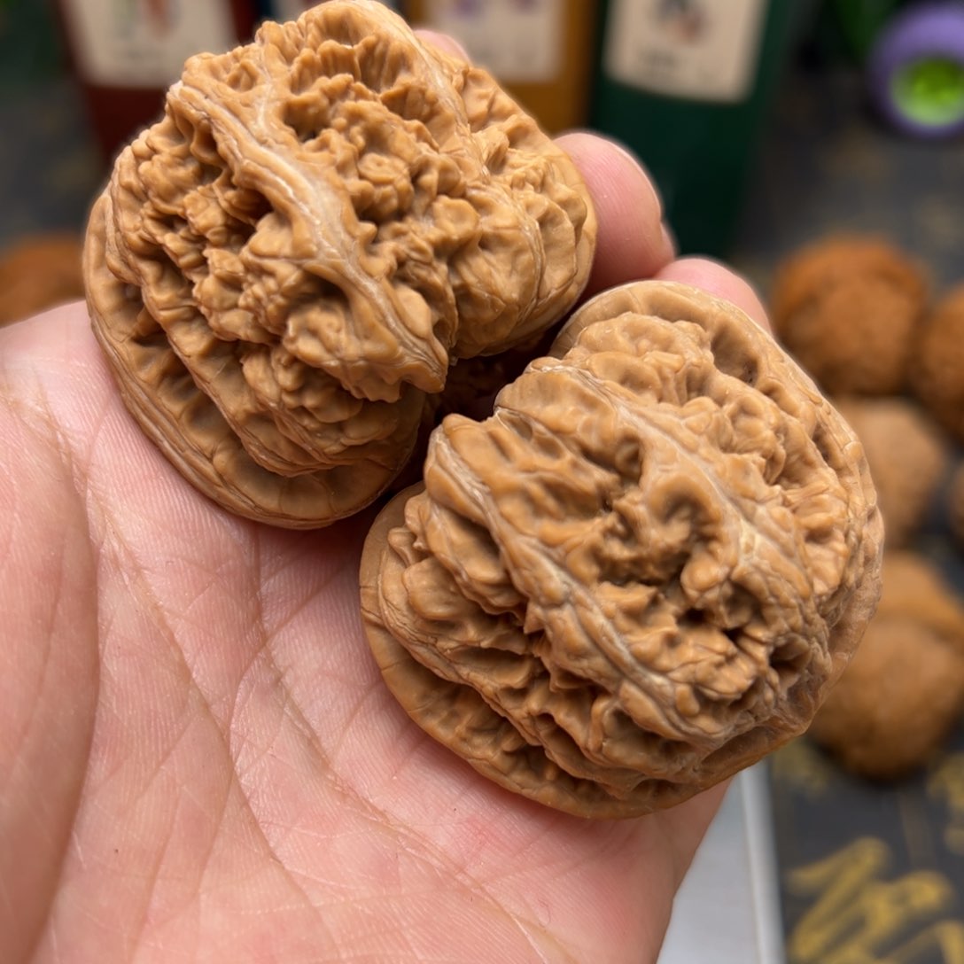 文玩核桃把件46平谷粗筋克重54