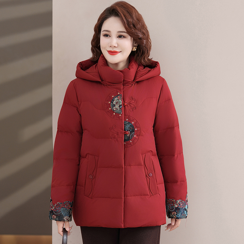 妈妈装羽绒服大码60岁中老年人奶奶新款加厚宽松冬装保暖外套女