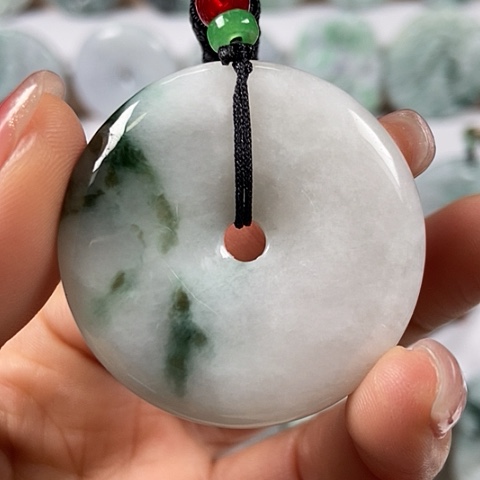 翡翠颈饰未镶嵌平安扣福利翡翠
