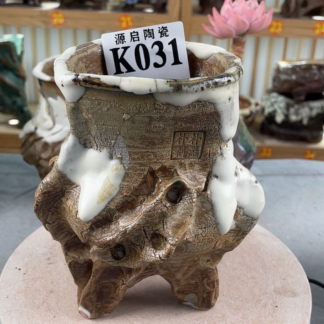 紫砂花盆景德镇陶瓷多肉031