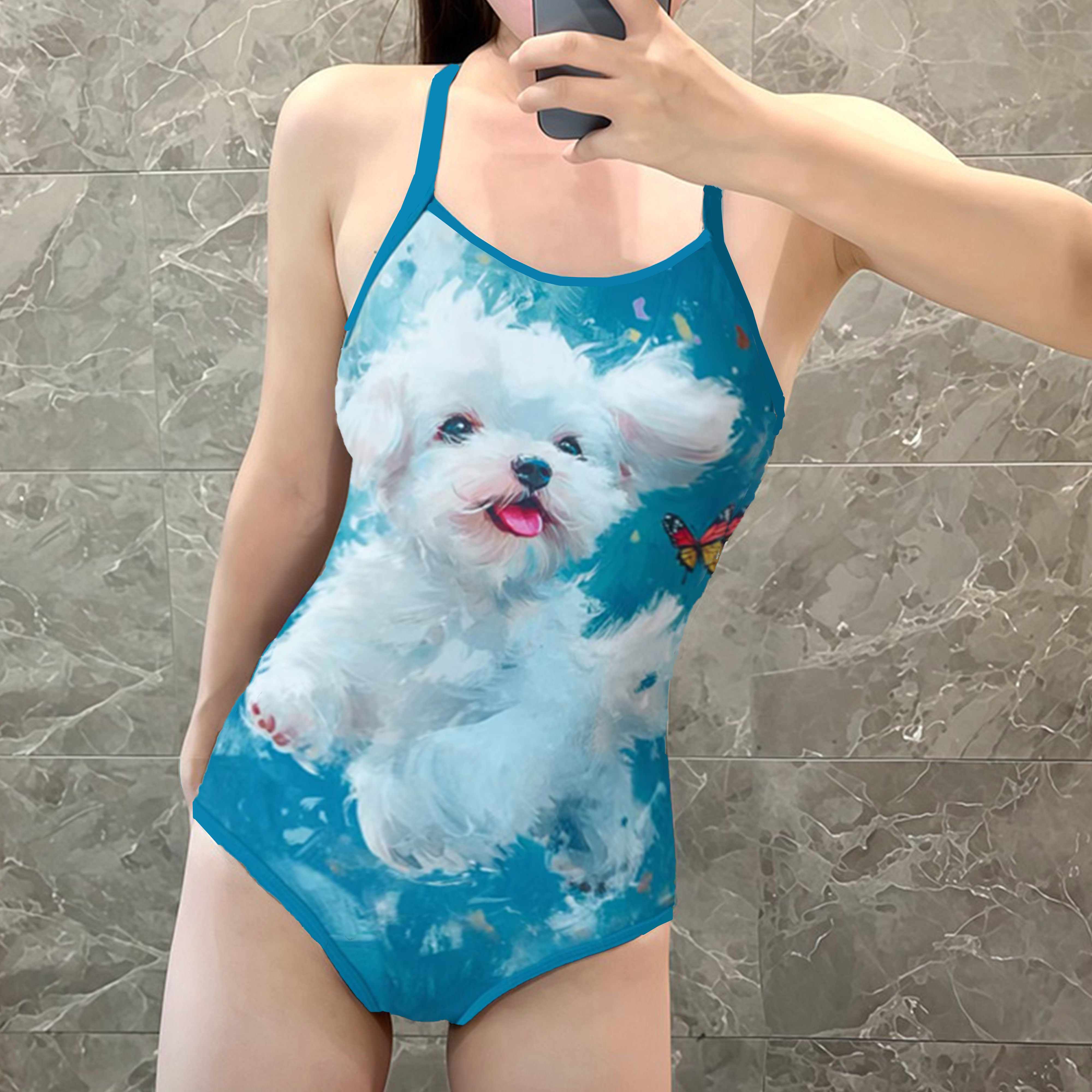 三角连体吊带女款低叉大包臀专业塑身美背游泳馆竞速时尚小众泳衣