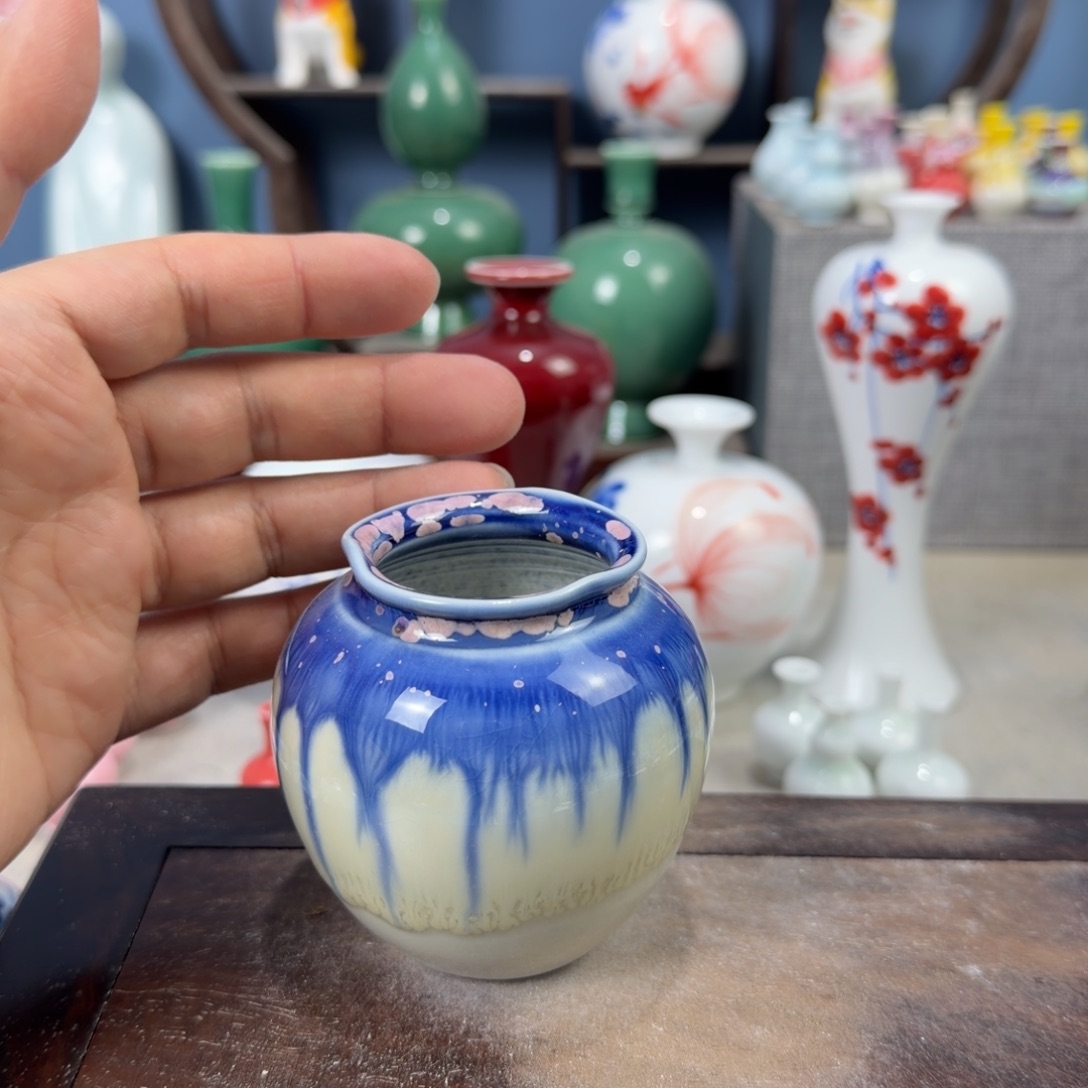 陶瓷手工小花器摆件