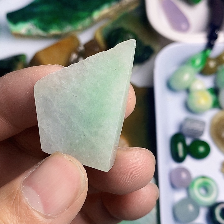 翡翠散珠天然翡翠A货挂件