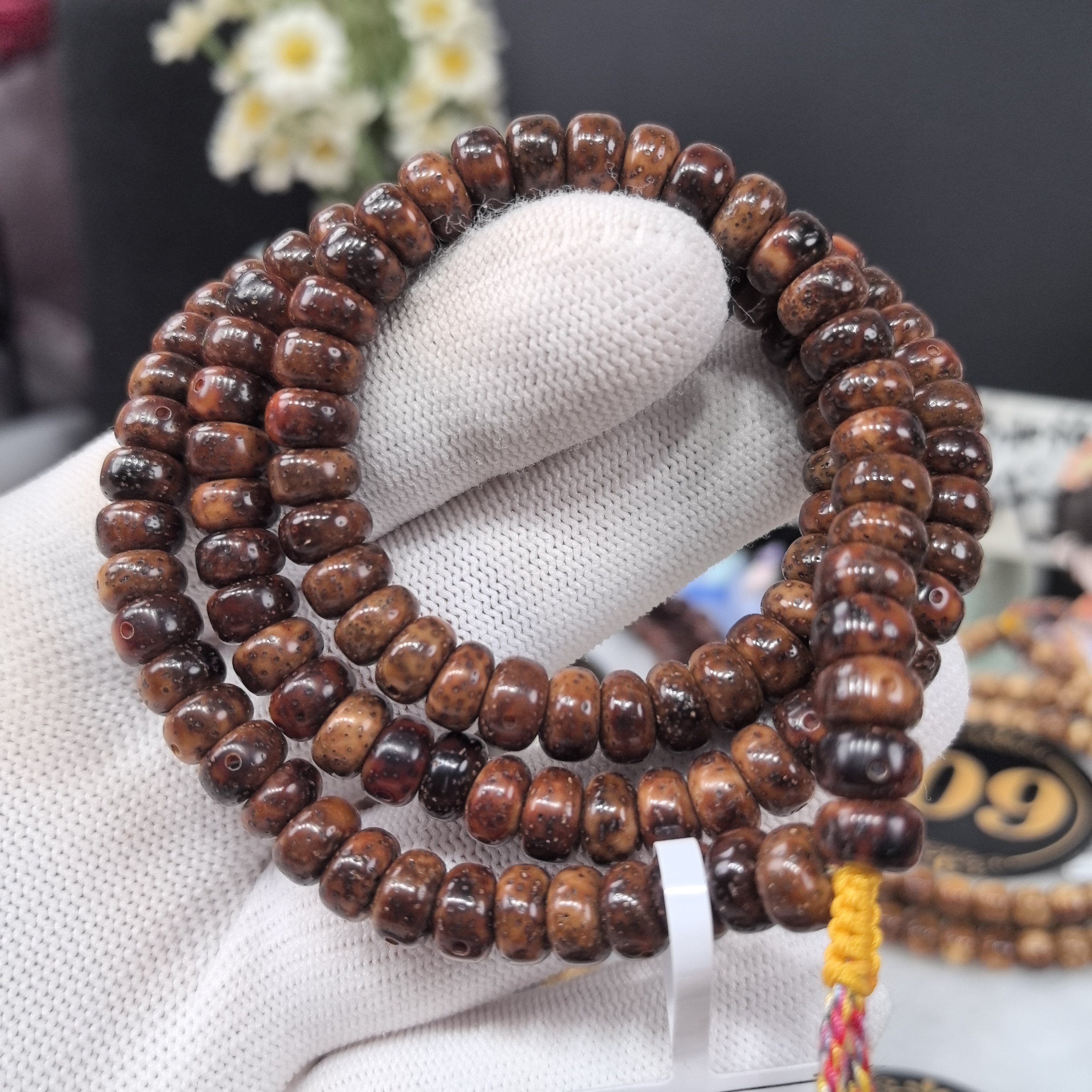 高年份陈籽黑金8/5马蹄珠大肠针尖星高油高密星月菩提同枝籽手串