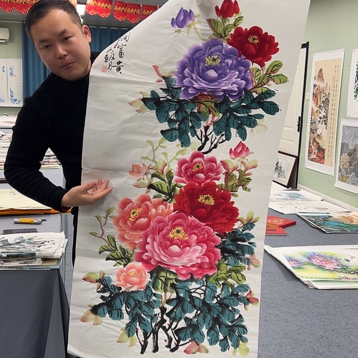 国画我们一起加油努力