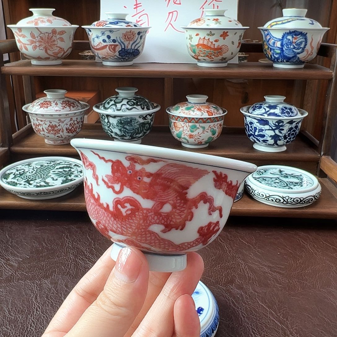 杯子景德镇 釉里红单杯福利价