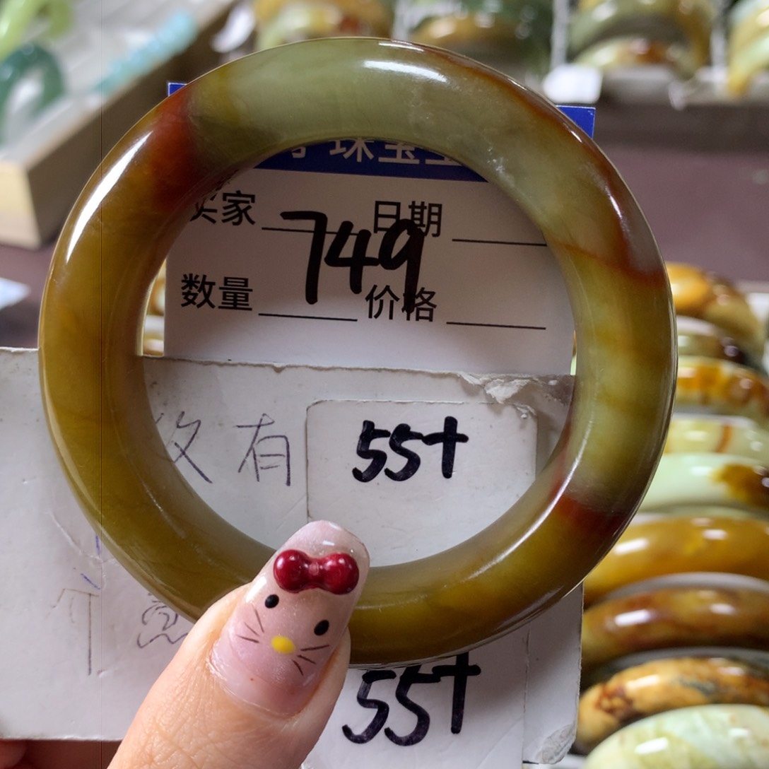 蛇纹石玉手镯未镶嵌749