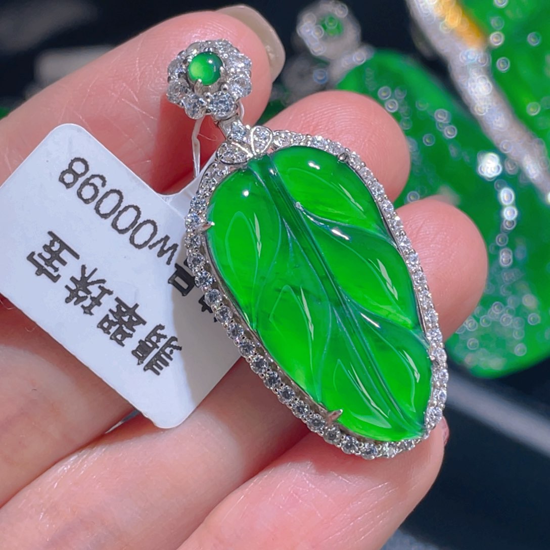 翡翠吊坠(不含链)银S925镶嵌