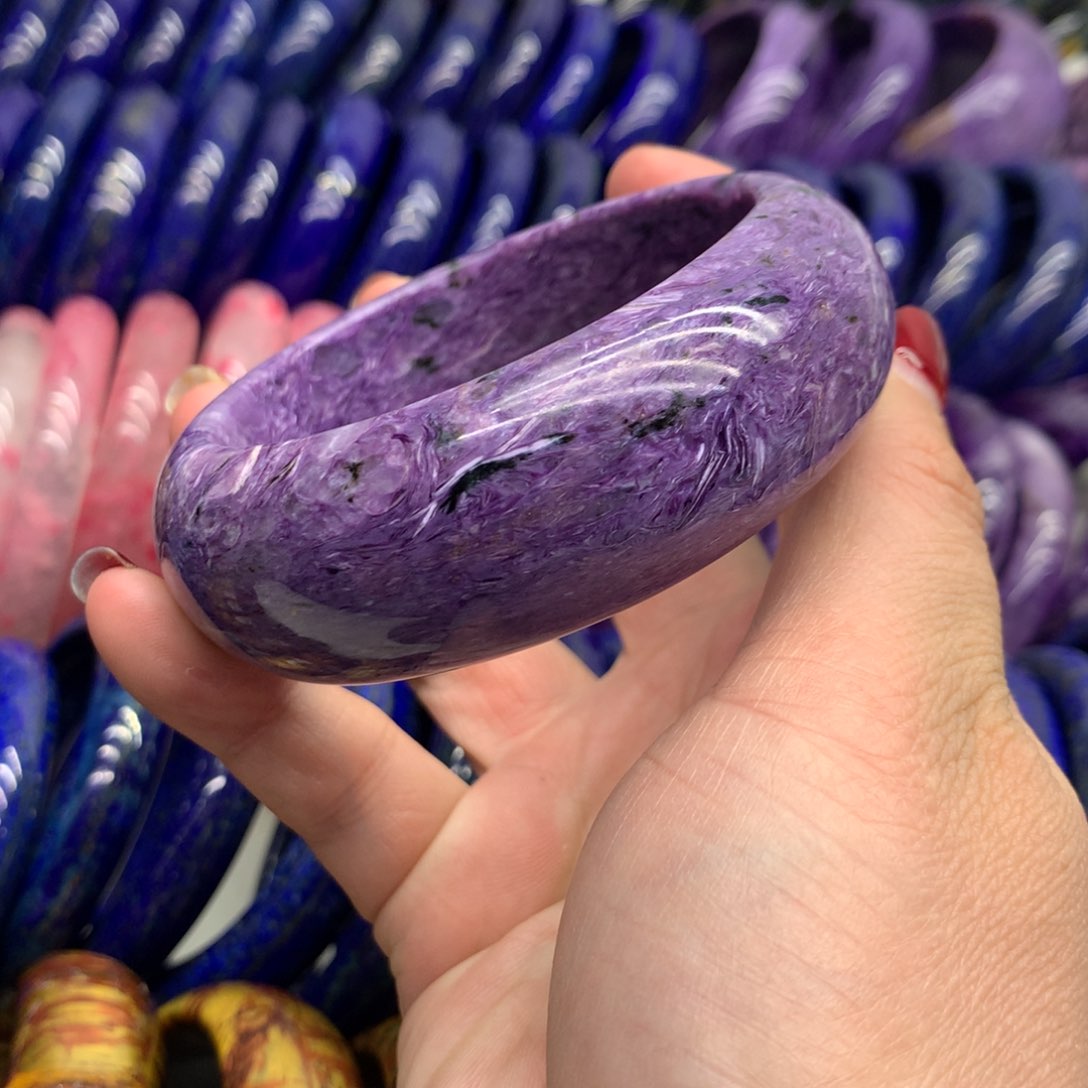 查罗石（紫龙晶）手镯未镶嵌程*峡