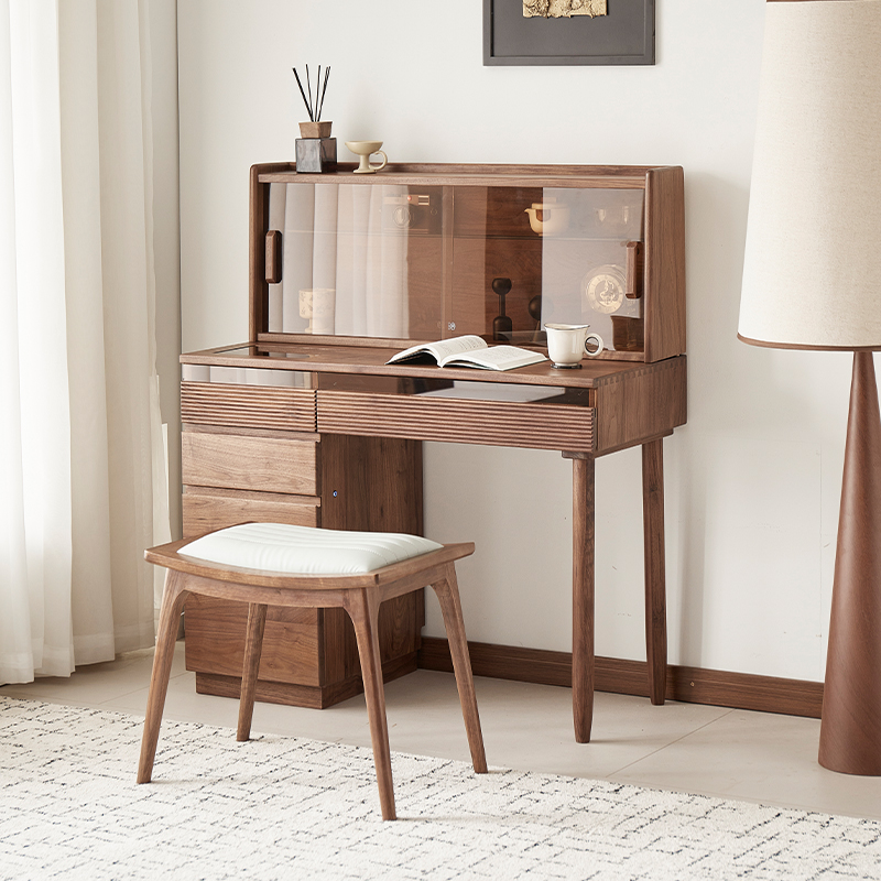 臻致美北美黑胡桃卧室云想梳妆台桌