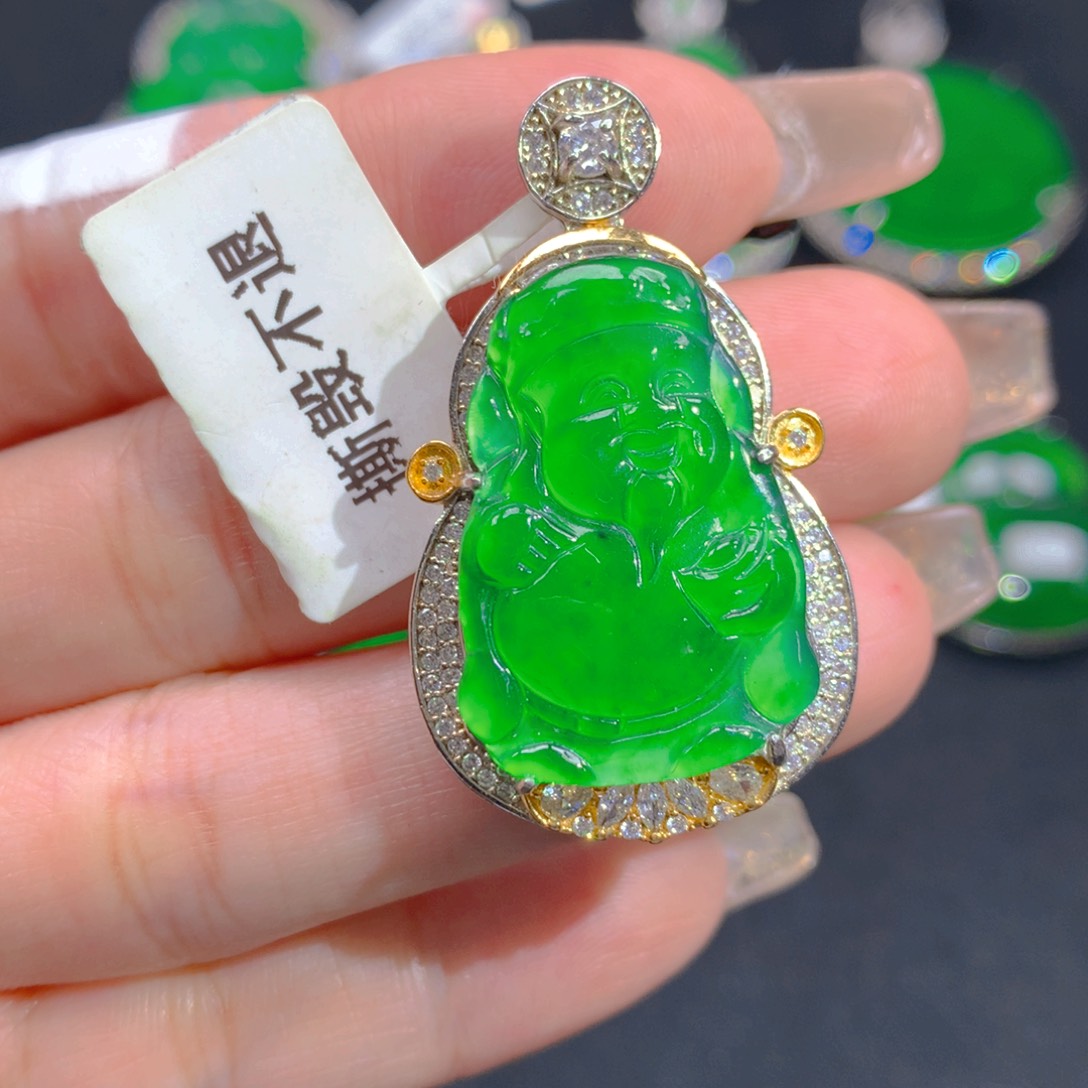 翡翠颈饰银S925镶嵌1111111111