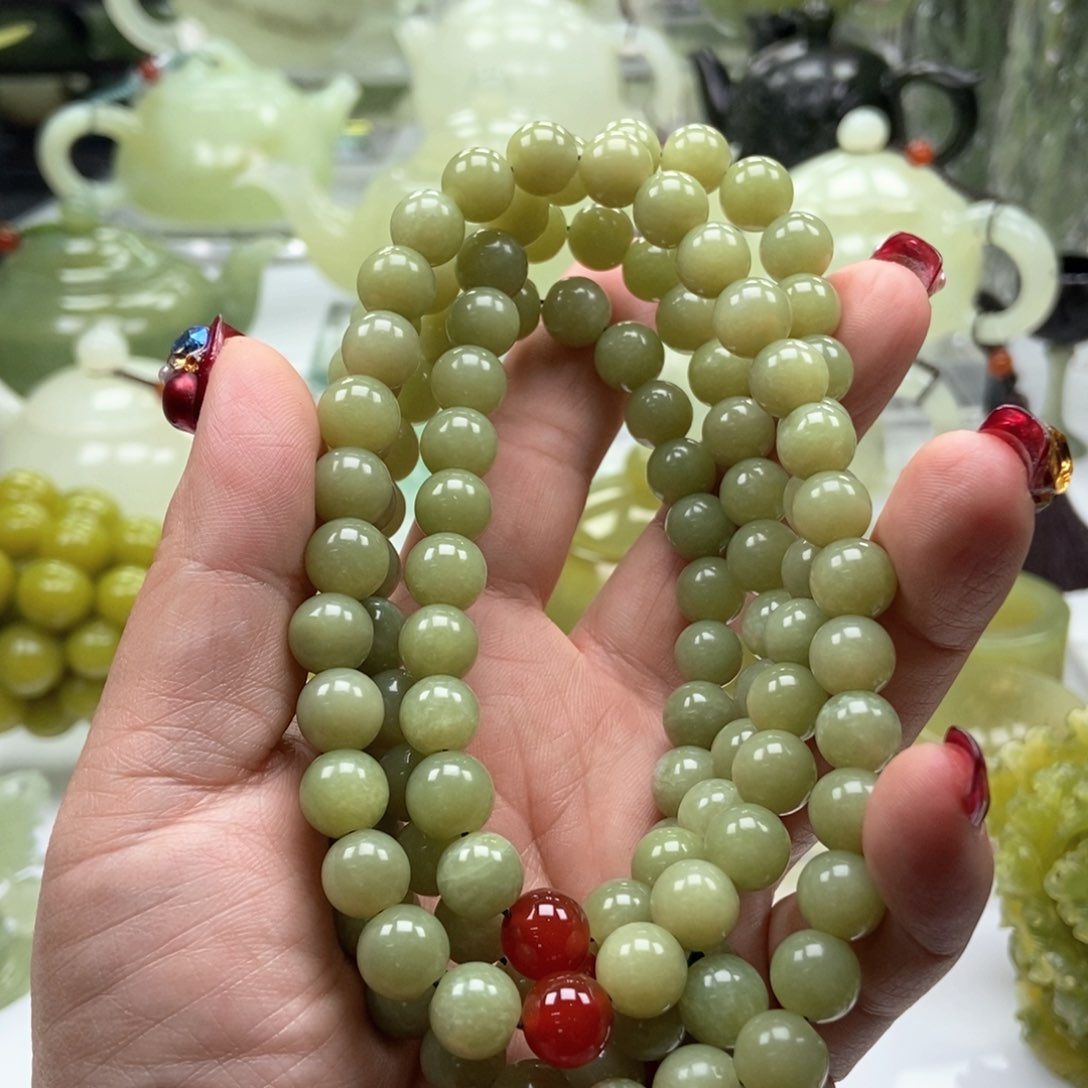 蛇纹石玉手链未镶嵌