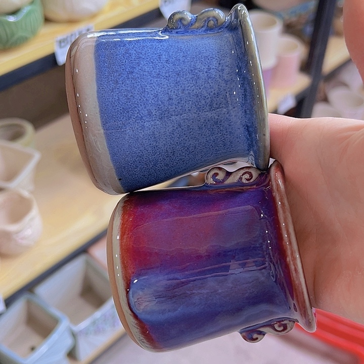 红陶陶瓷花盆当场满12包邮