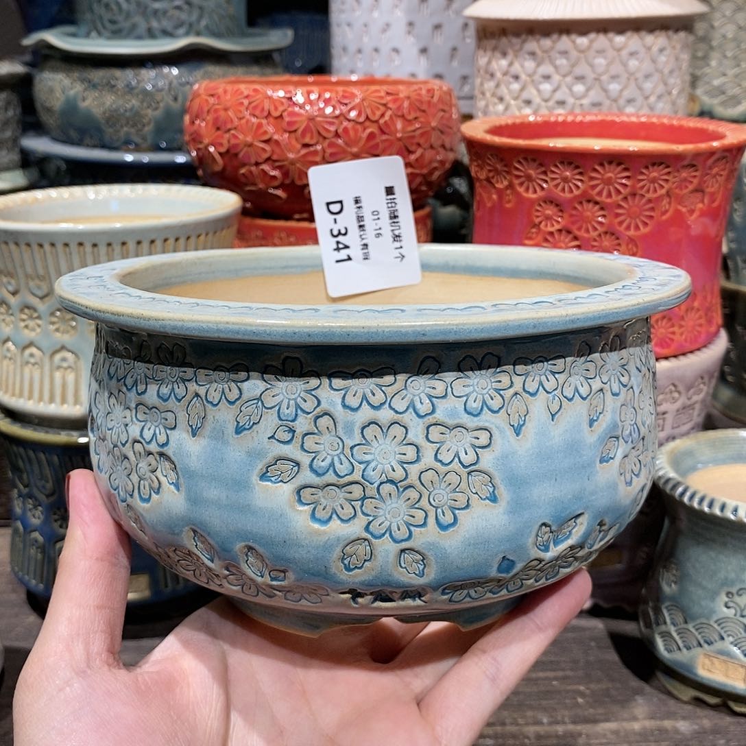 七里烧花盆1-16-341口径12