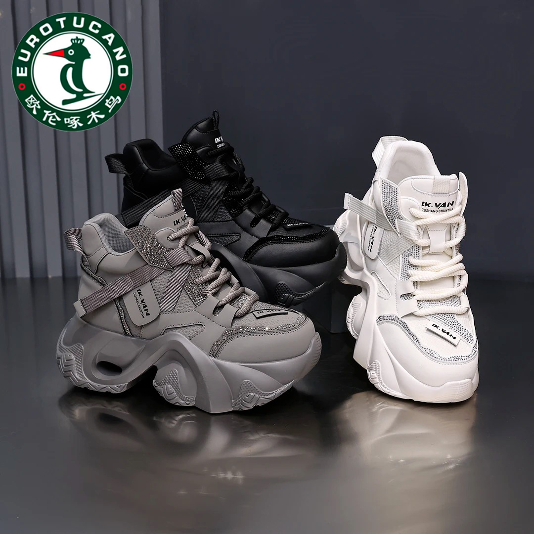 【Q】【璀璨星河】2025年冬季新款老爹鞋超火加绒加厚厚底休闲鞋