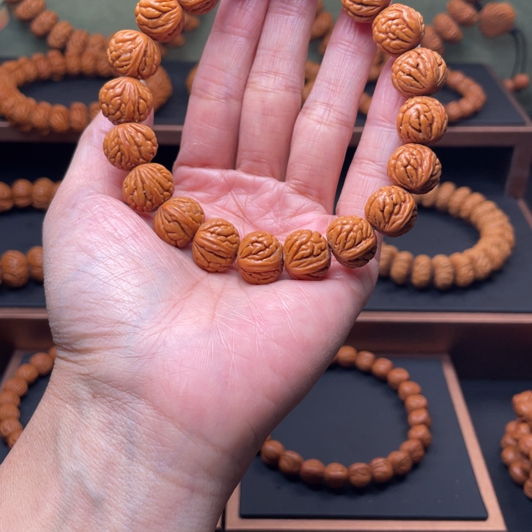 手串桃核13火焰纹