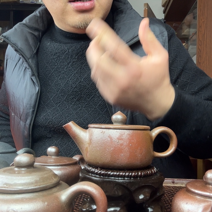 紫砂茶壶大*紫砂壶匣钵柴烧壶