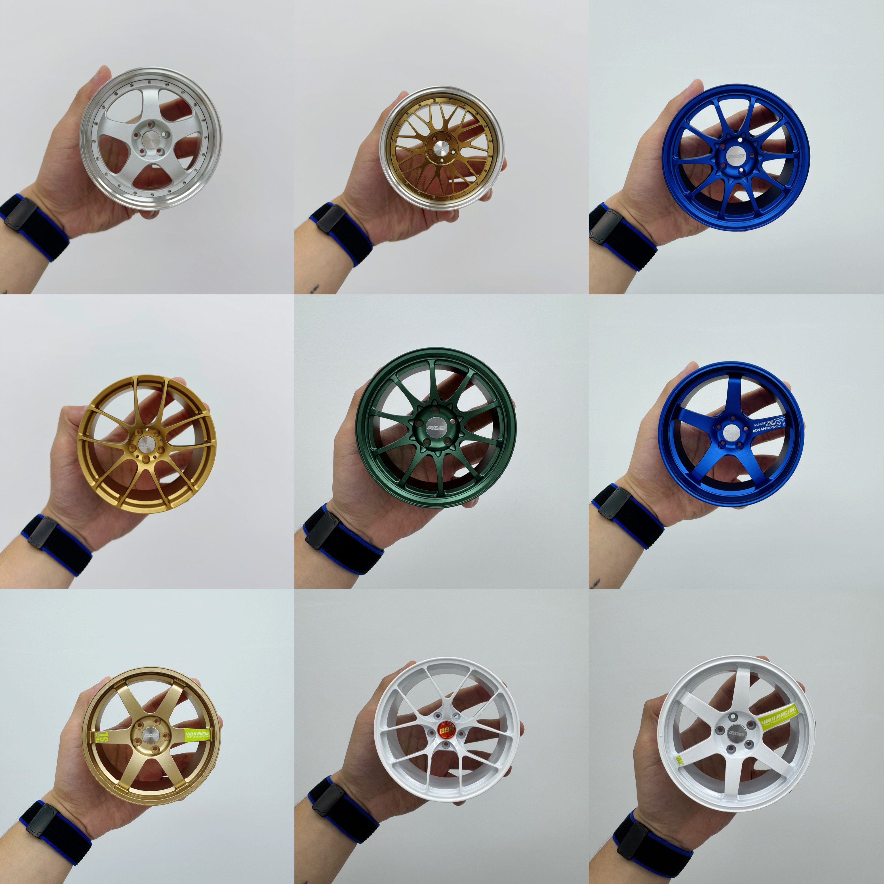 单轮毂 BBS金属轮圈RAYS合金ADVAN轮毂模型摆件桌面改装创意汽车