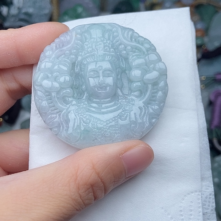 翡翠未镶嵌颈饰翡翠双面