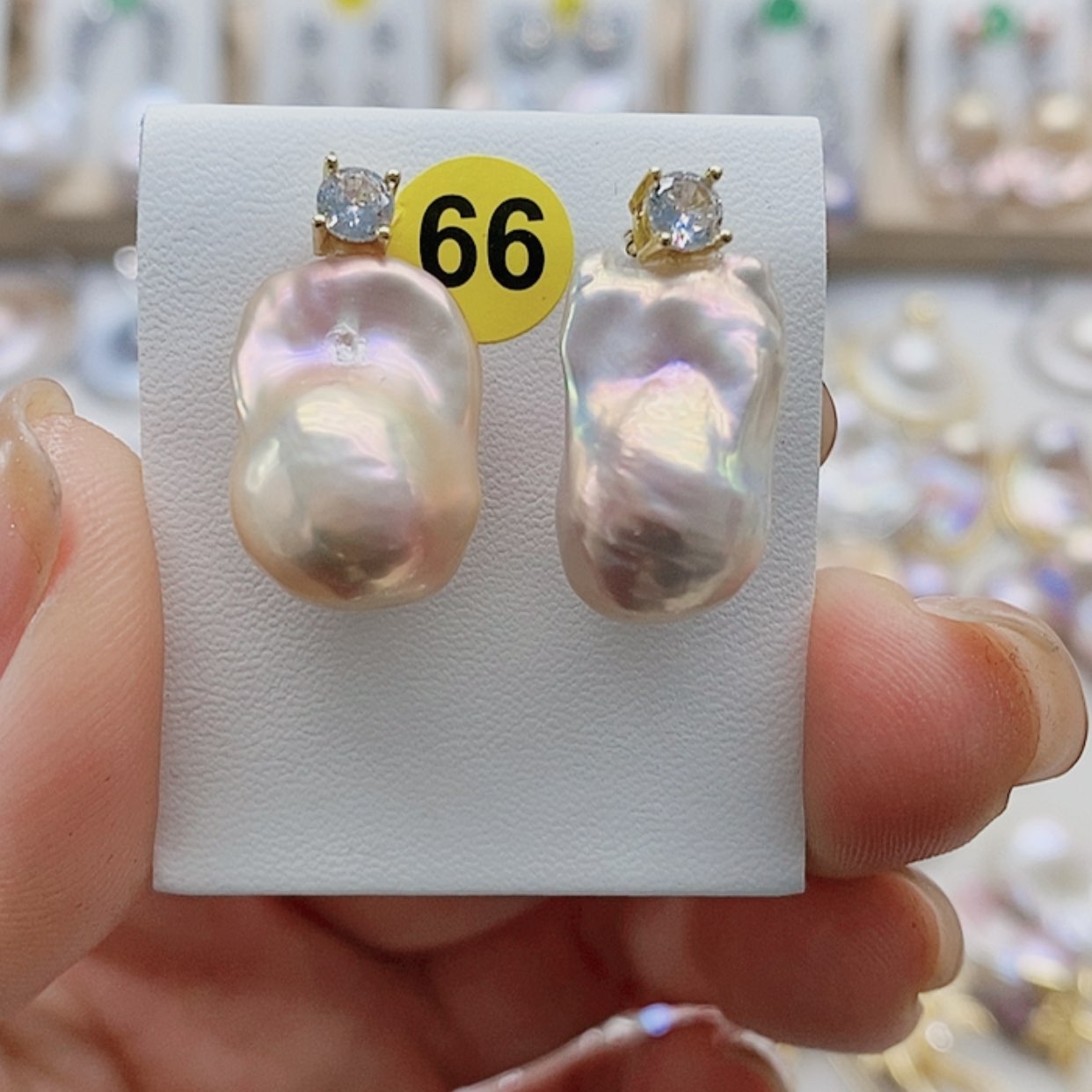 【闪购商品】淡水珍珠耳饰银S925镶嵌