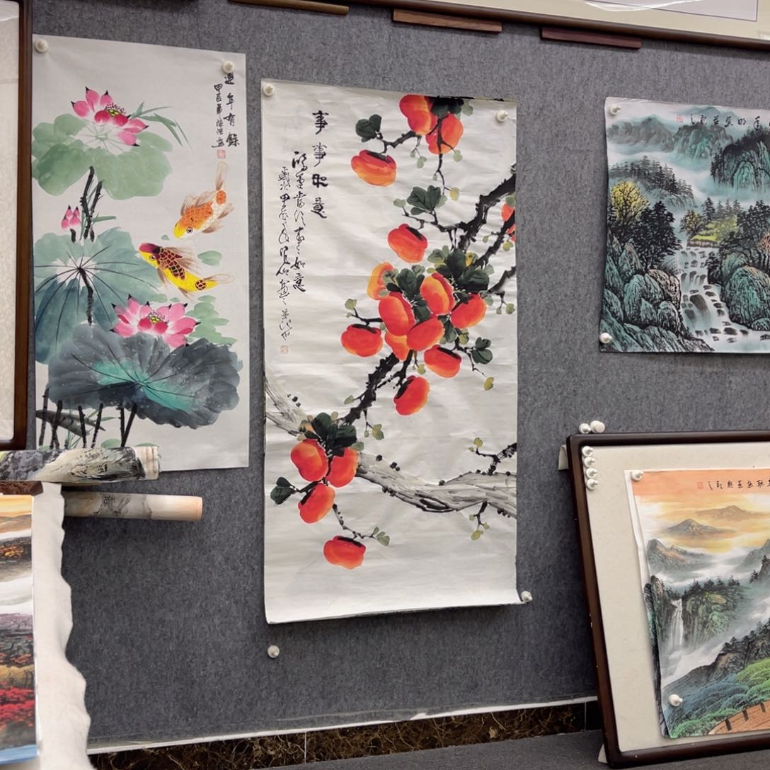 国画事事如意四尺画芯一幅